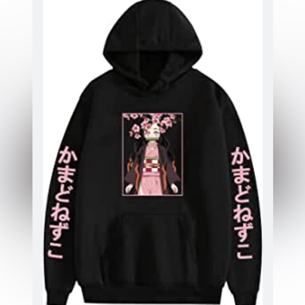 Demon Slayer Kamado Nezuko Hoodie Cartoon Manga Anime Harajuku Hoodie Sz S